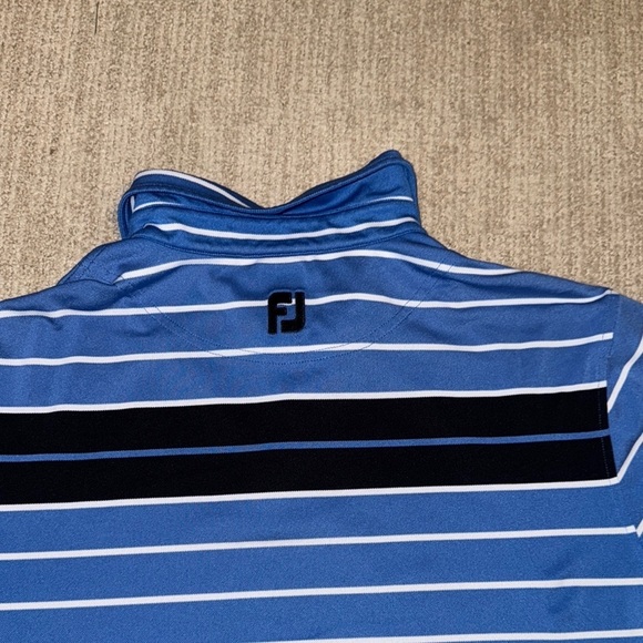 FootJoy Men's Size XL Blue/White Polyester Golf Polo - Picture 11 of 11